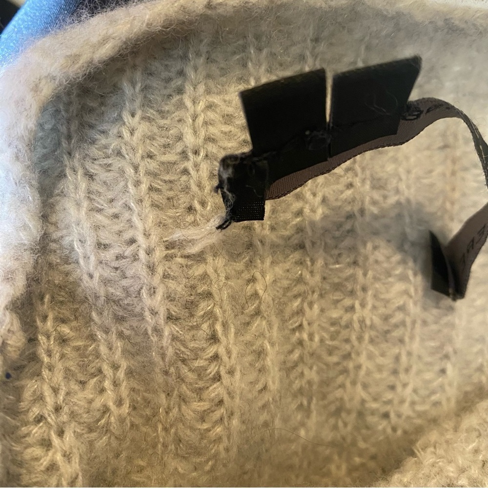 360 CASHMERE Light Gray Cashmere Silk Blend Wide Sleeve Oversize Sweater Size XS - Picture 6 of 8